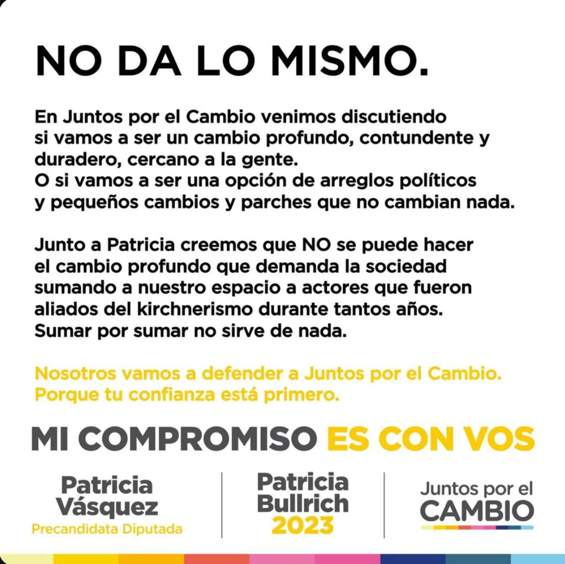 Patricia Vásquez · Juntos por el Cambio — pieza 2